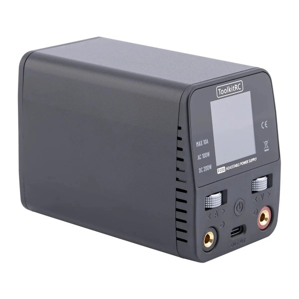 Wholesale ToolkitRC P200 V2 Mini 30V AC100W DC200W 10A GaN Adjustable Mini Desktop Power Supply USB Output